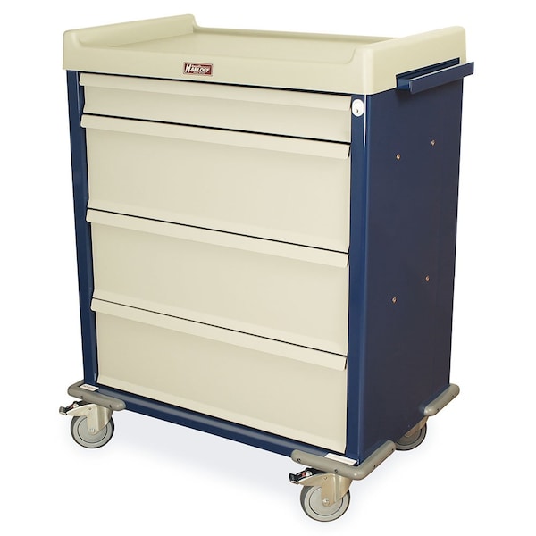 Medicine-On-Time Medication Cart, 270 Card Capacity, Key Lock